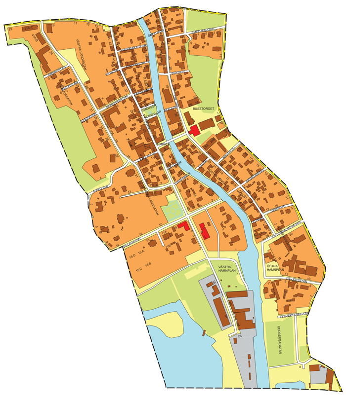 Karta över Trosa stad