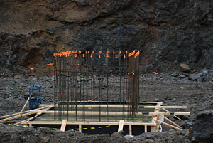 Byggnation av Trosalundsberget.