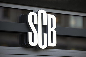 SCB:s skylt på huvudkontoret